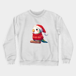 Green Christmas Parrot Crewneck Sweatshirt